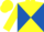 Silk - Yellow, royal blue diabolo, yellow sleeves and cap