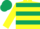 Silk - Yellow body, dark green hooped, yellow arms, dark green hooped, dark green cap