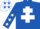 Silk - Royal Blue, White Cross of Lorraine, Royal Blue sleeves, White stars and cap