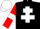 Silk - Black, White Cross of Lorraine, Red sleeves, White armlets, White cap