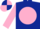 Silk - Dark blue body, pink disc, pink arms, pink cap, dark blue quartered