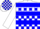 Silk - White, blue sierra brava and hoops, blue blocks on white sleeves