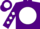 Silk - Purple, purple 'h' on white disc, white diamonds on sleeves