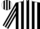 Silk - Black, two white stripes, two overlapping red horseshoes