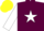 Silk - Maroon, White star and sleeves, Yellow cap