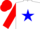 Silk - White, blue star,  red sleeves, red cap