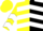 Silk - Yellow and black halves, white chevrons