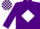 Silk - Purple, White diamond, check cap