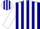 Silk - Navy blue, white 'kb', red and white stripes on sleeves