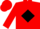 Silk - Red, white 'arrow j' emblem on white framed red and black diamond