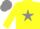 Silk - Yellow, Grey star, Grey cap