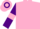 Silk - Pink, Purple sleeves, Pink armlets, Pink and Purple hooped cap