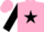 Silk - Pink, black star, pink stripe on black sleeves