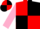 Silk - Red and black (quartered), pink sleeves