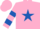 Silk - Pink, Royal Blue star, hooped sleeves