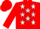 Silk - Red,white stars on front,'3m' on white star on back