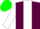 Silk - maroon, white stripe, white sleeves, Green cap