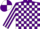 Silk - Purple and White check, striped sleeves, quartered cap