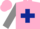 Silk - Pink, dark blue cross belts, grey sleeves, pink cap