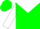 Silk - Green, white yoke, red dragon emblem, green and white sleeves