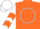 Silk - Orange, white circle and 'ff', white sleeves, orange chevrons, orange and white cap