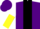 Silk - Purple, black panel, white and yellow halved sleeves, purple cap