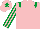 Silk - Pink, Emerald Green epaulets, striped sleeves and star on cap