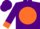 Silk - Purple, purple 'cl' on orange disc, orange cuffs