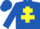 Silk - Royal blue, yellow cross of lorraine, royal blue cap