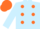 Silk - Light Blue, Orange spots, Light Blue sleeves, Orange cap