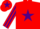 Silk - Red, Purple star, striped sleeves and star on cap
