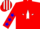 Silk - Red,'v'on white star,red stripes and blue stars on sleeves