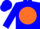 Silk - Blue, neon orange disc, neon orange armlet, blue cap