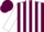 Silk - Maroon, white stripes, 'rfp & rrp' on white sleeves, maroon cap