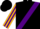Silk - Black, gold and purple sash, gold and purple stripe on sleeves