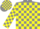 Silk - Grey, yellow blocks
