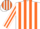 Silk - White & orange stripes