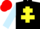 Silk - Black, yellow cross of lorraine, light blue sleeves, red cap