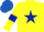 Silk - Yellow, Dark Blue star and armlets, Royal Blue cap