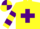 Silk - Yellow, purple cross belts, hooped sleeves, quartered cap