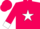 Silk - Hot pink, 'jhl' in white star, white cuffs