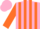 Silk - Fluorescent pink, orange stripes, fluorescent pink bars on orange sleeves, fluorescent pink cap