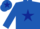 Silk - Royal blue, dark blue star, dark blue star on cap