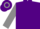 Silk - Purple, grey 'popal's', purple hoop on grey sleeves