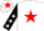 Silk - White, Red star, Black sleeves, White stars, White cap, Red star