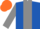 Silk - ROYAL BLUE, grey panel & sleeves, orange cap