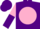 Silk - Purple, pink disc, purple 'mgs', pink and purple halved sleeves, purple cap