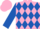 Silk - Pink and Royal Blue diamonds, Royal Blue sleeves, Pink cap