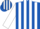 Silk - Royal Blue and White stripes, White sleeves, striped cap