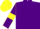 Silk - Purple, Yellow armlets on Sleeves, Yellow Cap